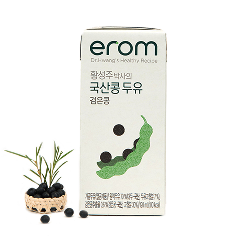 이롬 황성주 박사의 국산콩 두유 검은콩 고칼슘, 190ml, 24개 이미지 4