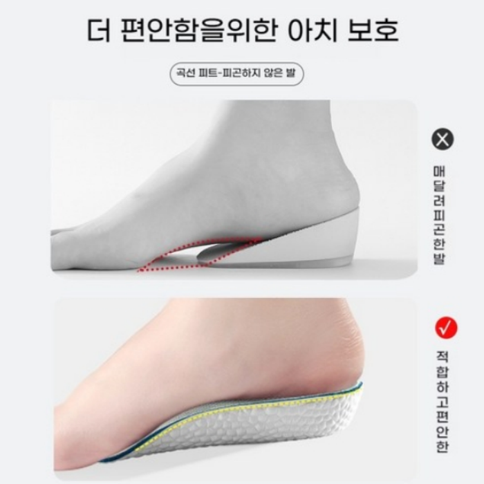ChillX 1+1 푹신한 신발 깔창 인체공학 발편한 구름 깔창 이미지 6