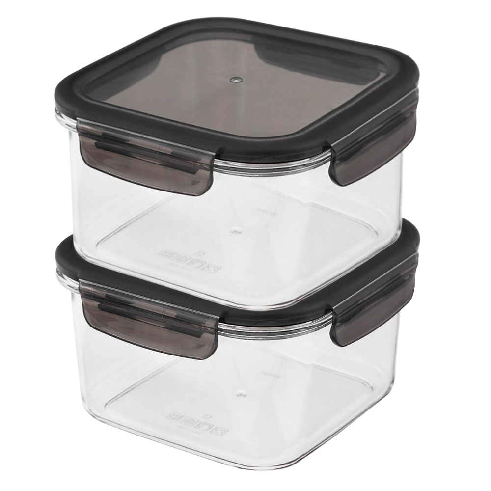 코멧 국내생산 BPA FREE 클리어 직사각 밀폐용기, 4개, 600ml 이미지 3